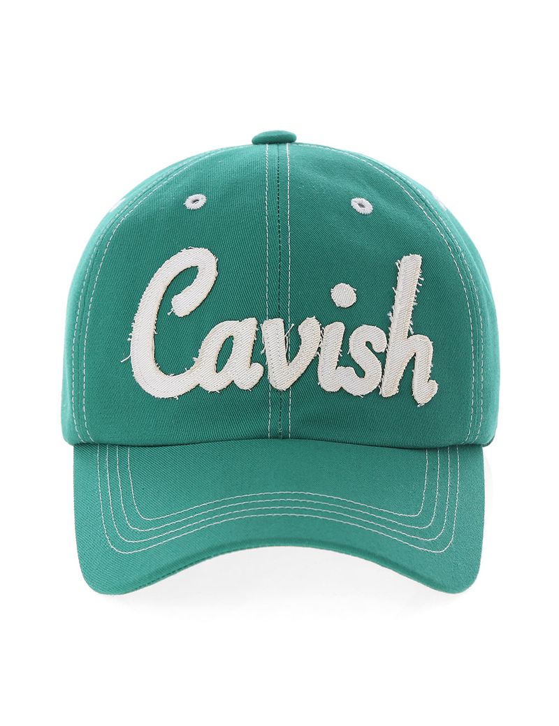 cavish（カビシ）の「STITCH POINT SCRIPT LOGO CAP GREEN(CV2CFUAB21A)（Hats）」