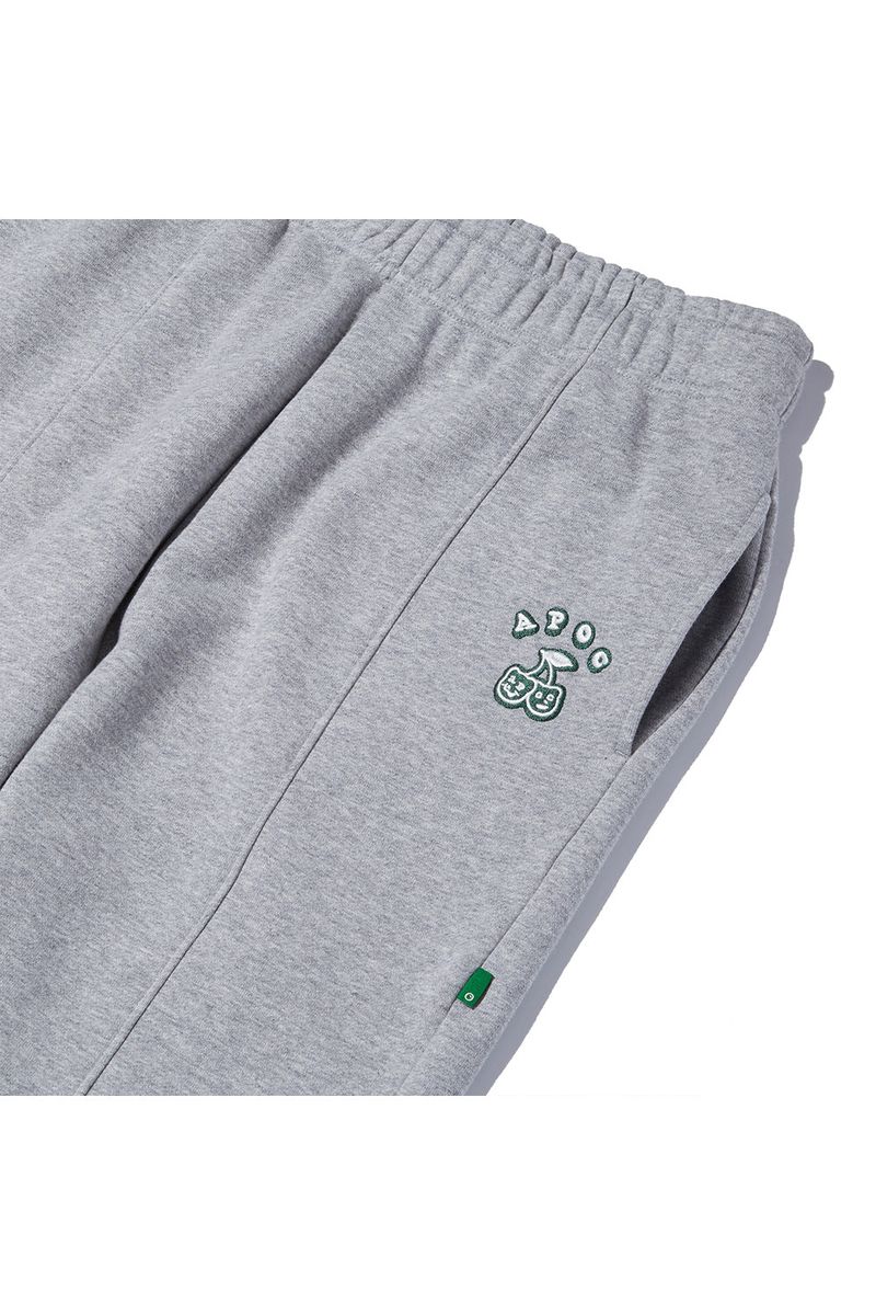 Cherry Bear Track Pants_Grey