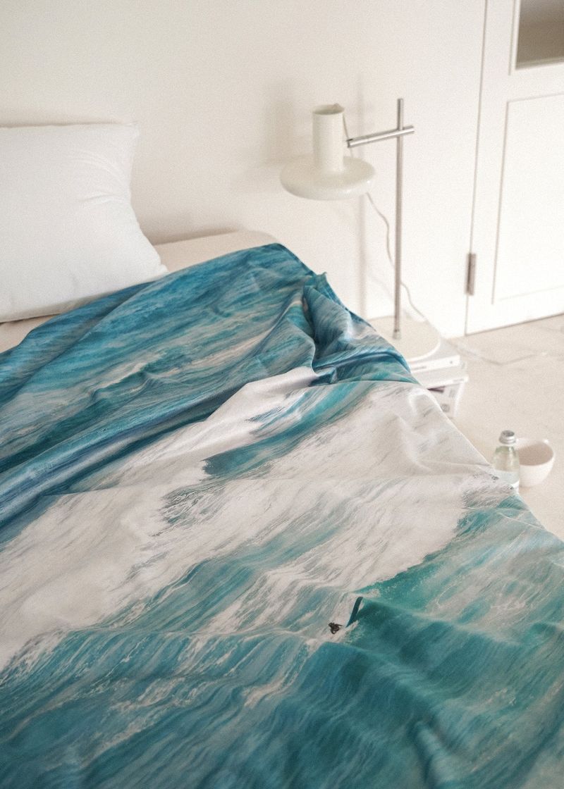 JEJU marine blue blanket - large
