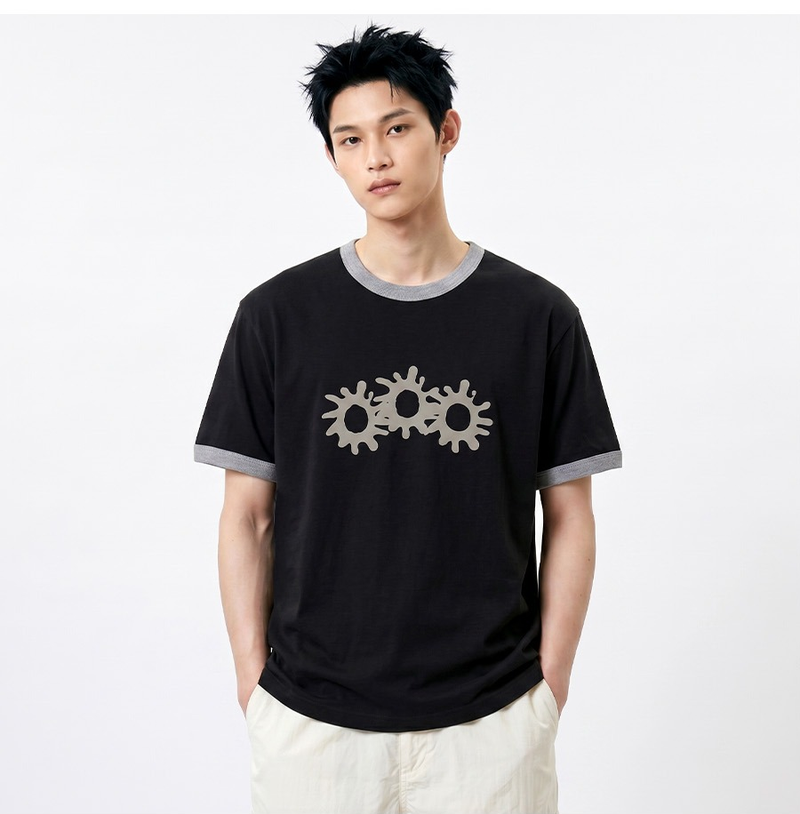 UNDEROFF(アンダーオフ)の「Essential Standard Short Sleeve Ringer T-shirt 3GEAR Black(Tops)」