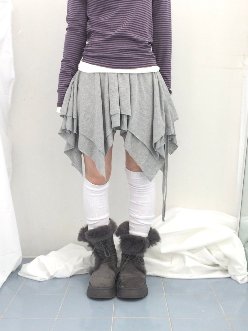 ribbonline wave skirt