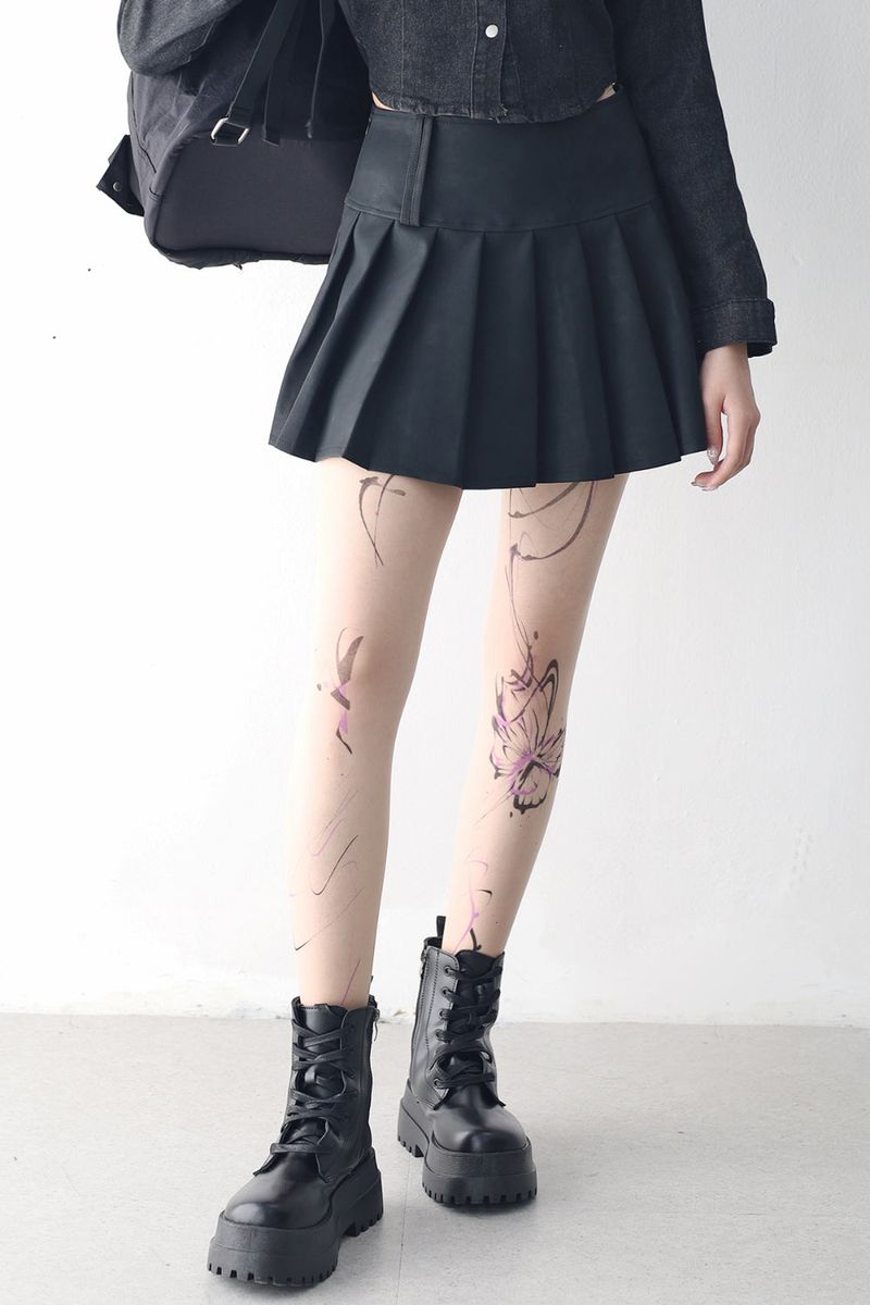 Hell Butterfly Tattoo Stockings