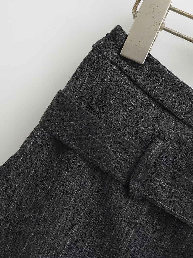 Belted Pinstripe Skort 233024993