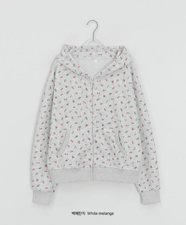 Nobui Flower Hood Zip-up