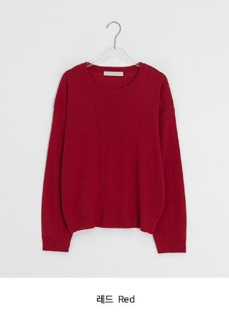Muden Basic Color Round Neck Knit