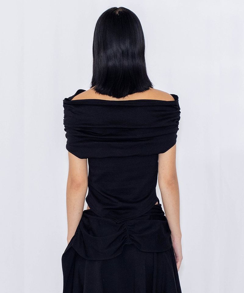 ASYMMETRIC DRAPE TOP
