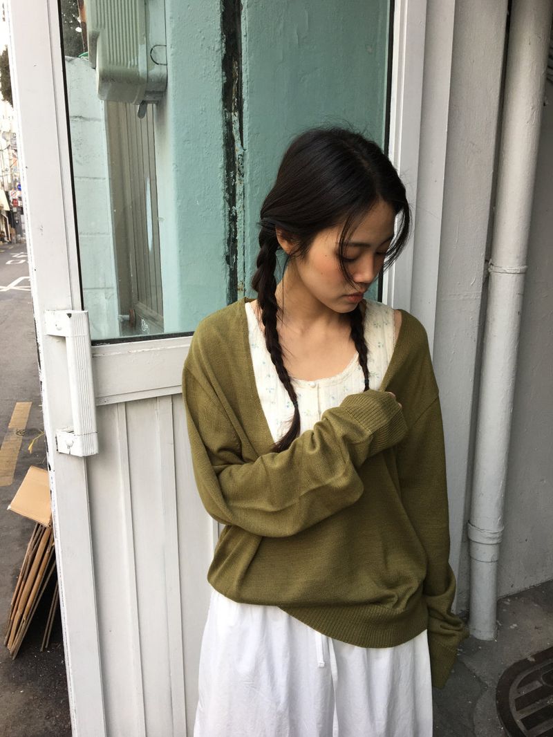 Sunday V-neck Knit (4color)