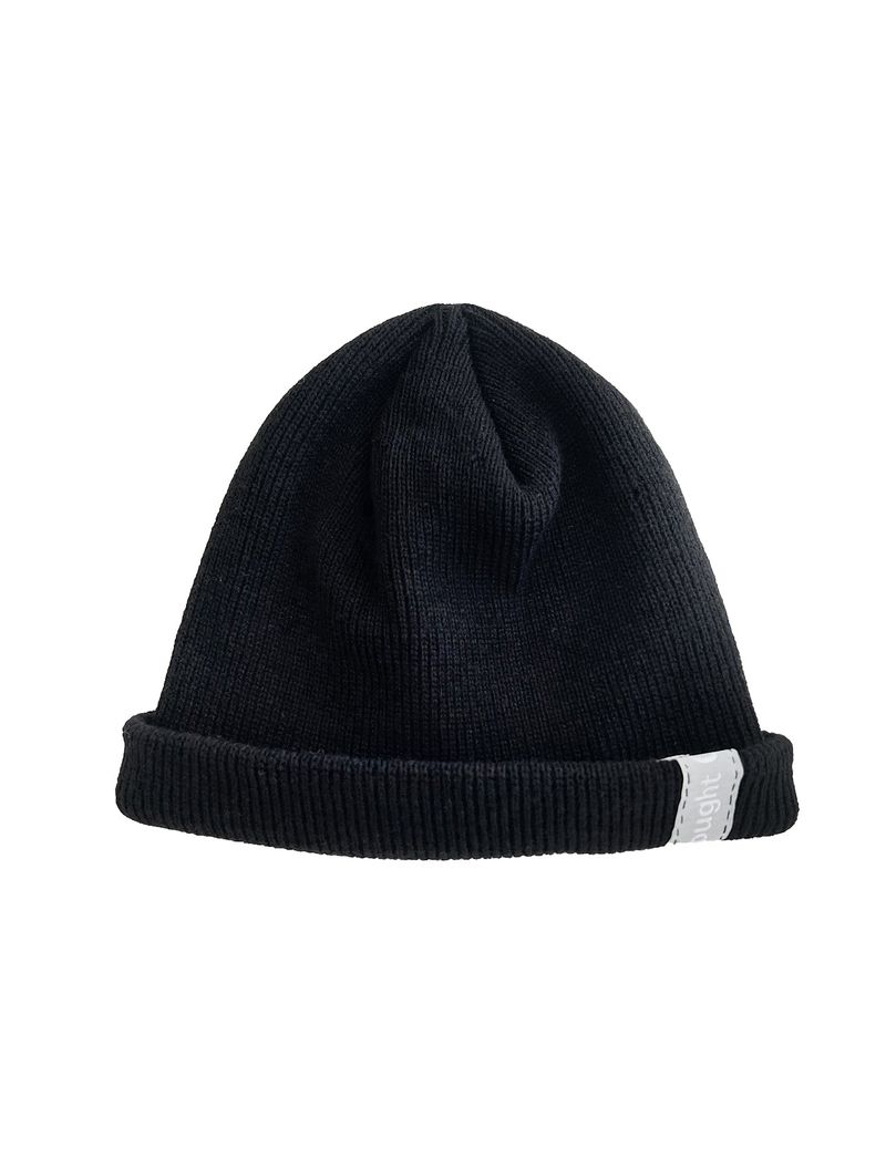 000 Logo Tag needlework Beanie / Black