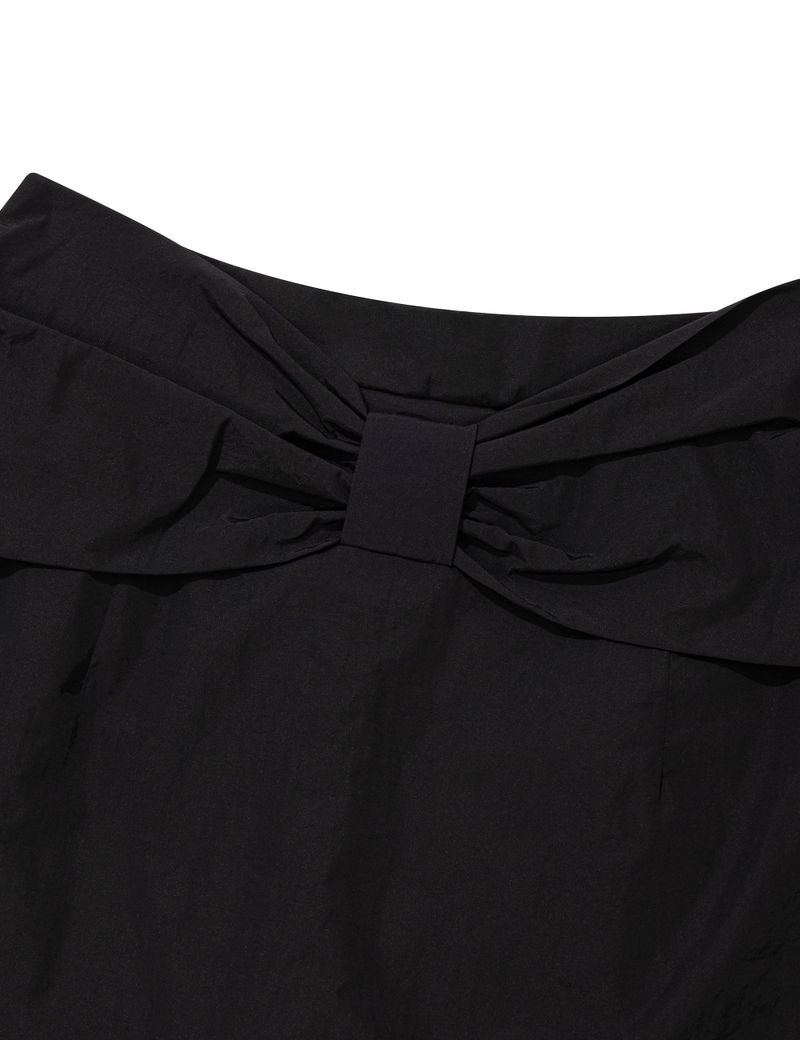 GIANT RIBBON SKIRT PANTS(BLACK)