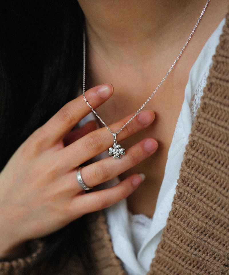 Double clover necklace SV (925 silver)