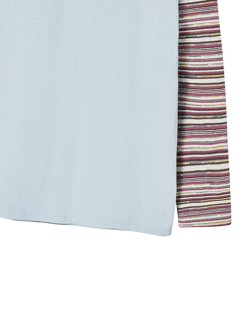 KNITTED LAYERED L/S (LIGHT BLUE)