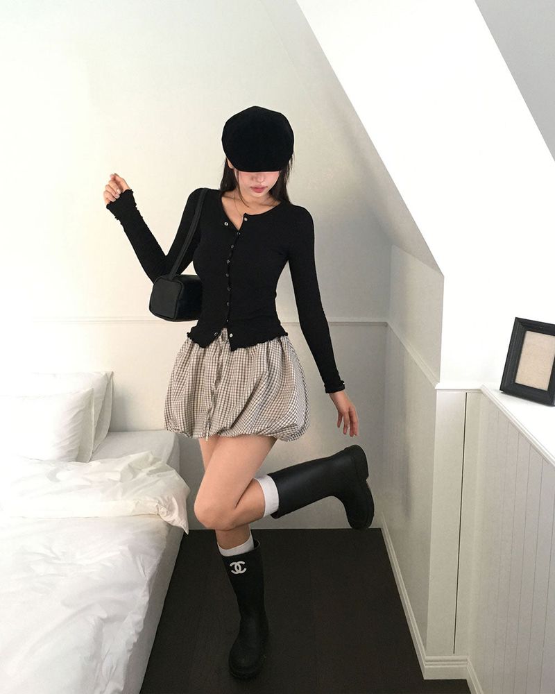 Slim Button Long Sleeve Cardigan