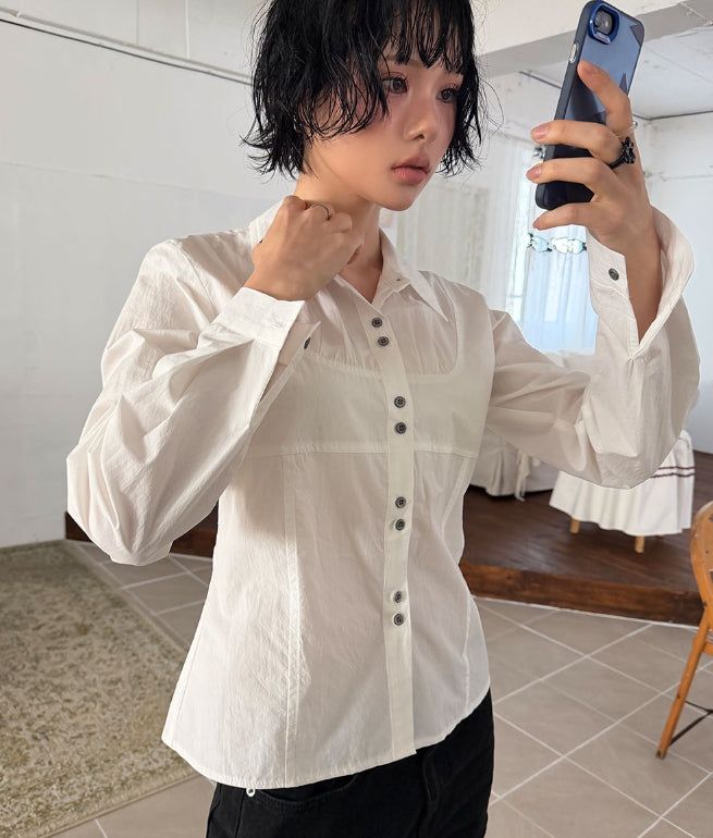BUSTIER LAYERED SHIRT