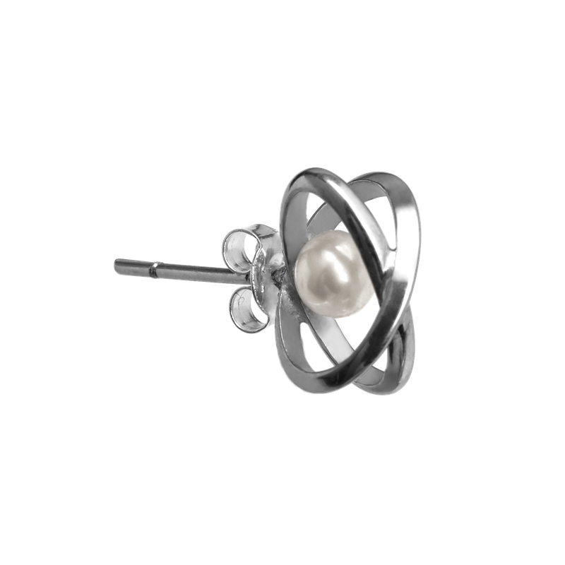 ETERNAL pearl earring(WHITE) -Single piece-