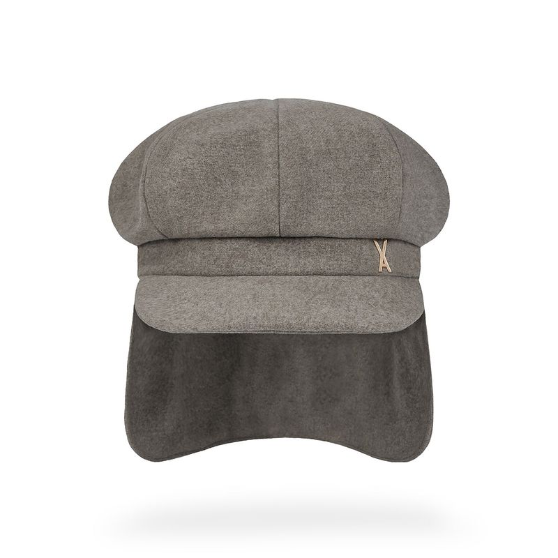 VA Stud Fly Newsboy Cap / Beige