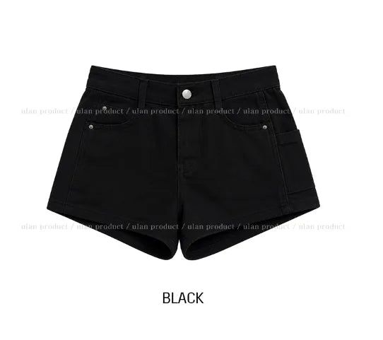 Whip Side Pocket Cotton Shorts