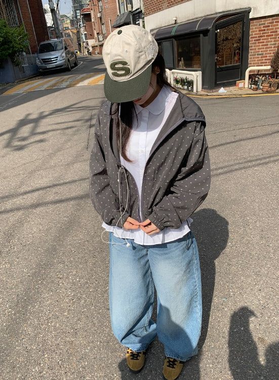 Nihin Washing Denim Wide Pants