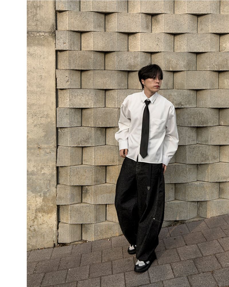 Aon Basic Cropped Shirt