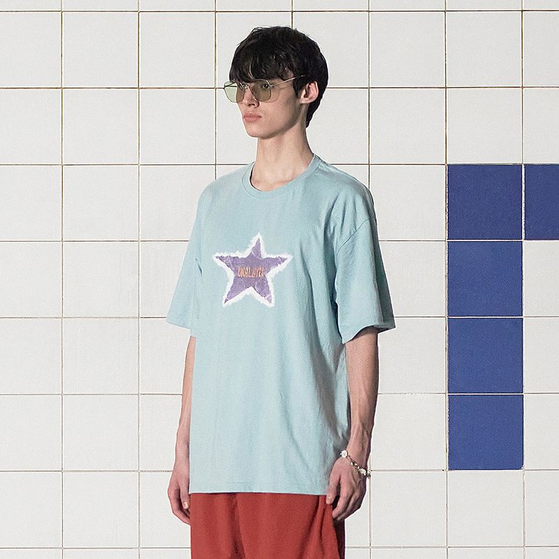 TIE-DYE STAR LOGO T SHIRT / MINT