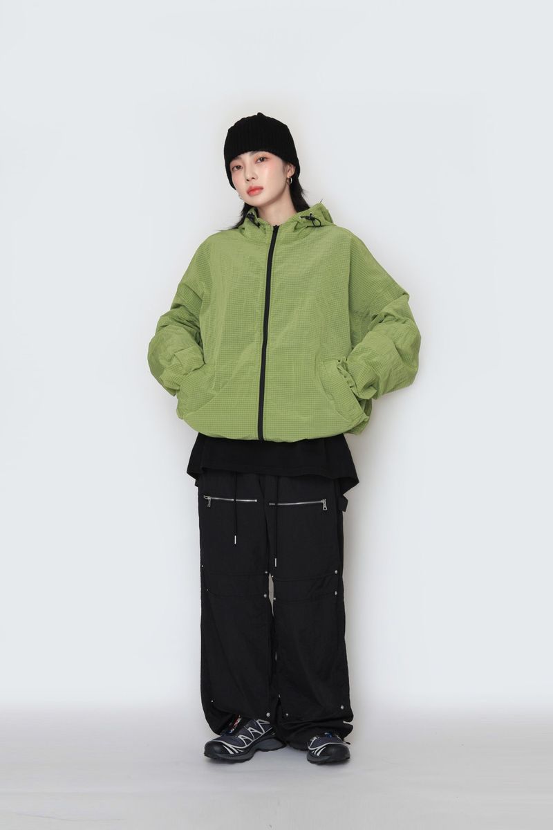 nylon ribat zipper pants