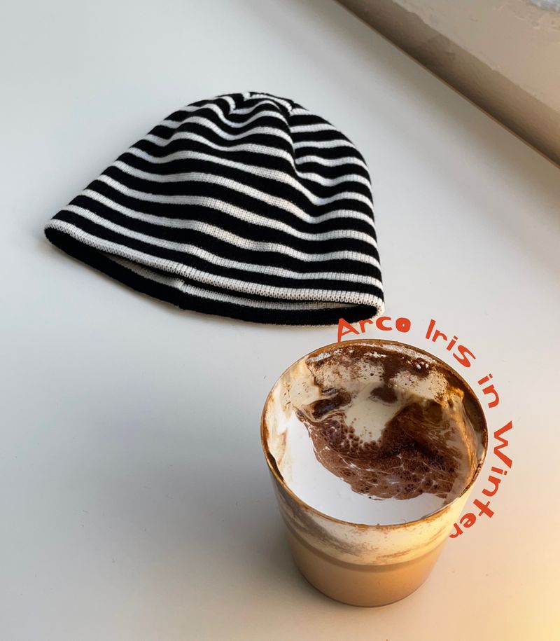 スタッキーストライプハーフシャツ