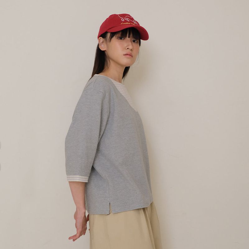Gray Layered PK Tee
