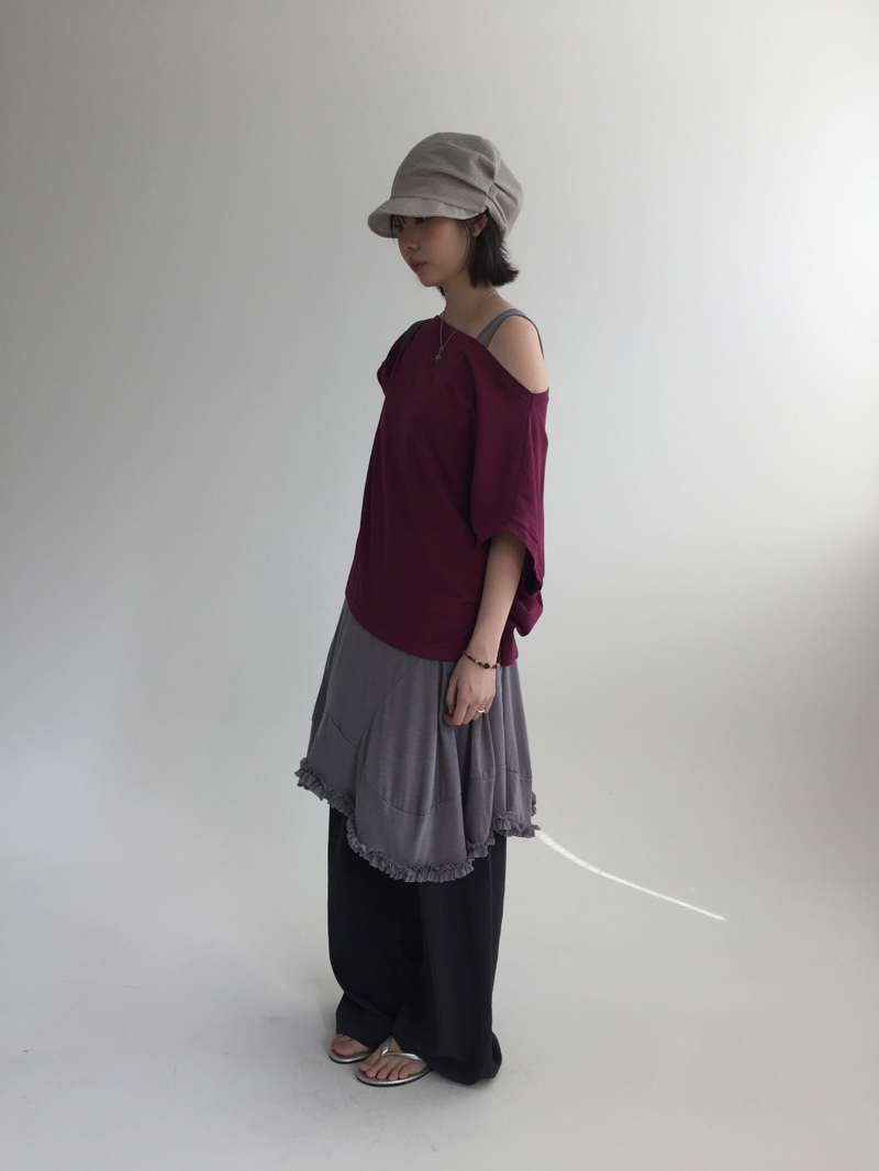 Fog off-shoulder t-shirt (4color)