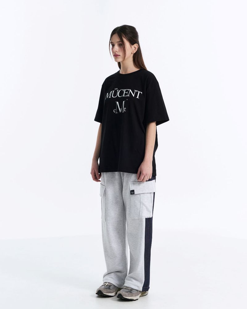 BASIC LOGO HALF T (Black, White) 