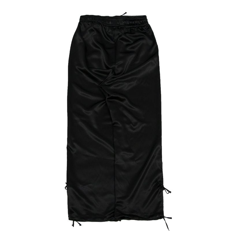 211-RIBBON SLIT SATIN PANTS