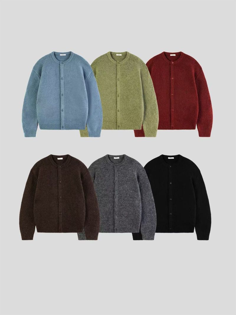  Benin Alpaca Round Knit Cardigan