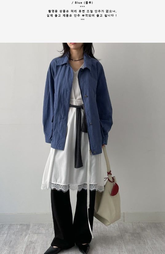 Garment Work Over Fit Half Jacket