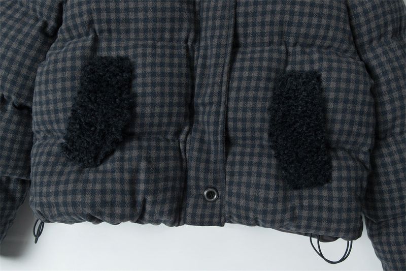 Monet Check Fur Short Puffer 233617807