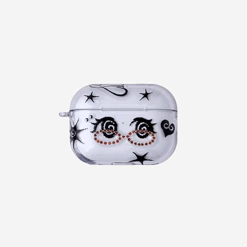 KIMCUPID（キムキューピッド）の「【MADE】 Megane Girl AirPods Case – Black (Sticker Included)（Smartphone Accessories）」