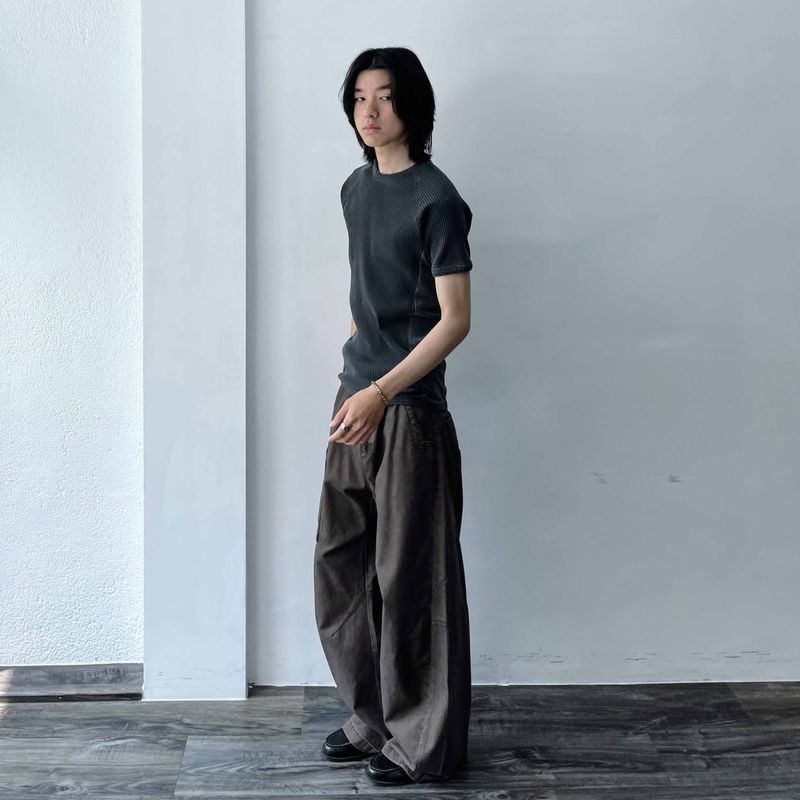Sharp Silhouette Slim-Fit Ribbed Tee