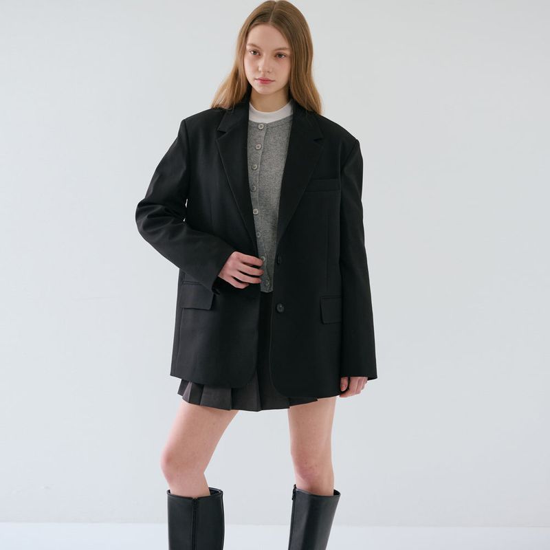 Over-sized Tailored Jacket_Black
