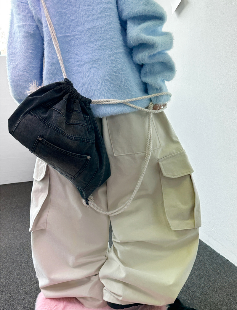 バルーンフルーティーピーチスキンコットンカーゴバルーンパンツ 🤍🩶🩵 3 COLOR