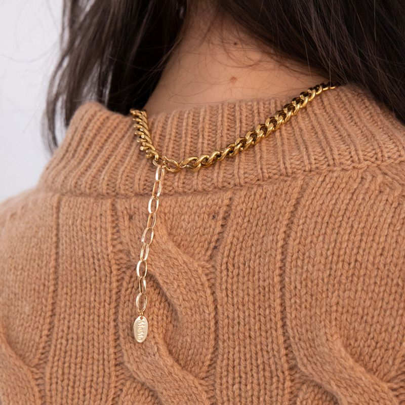 Surgical bold chain necklace