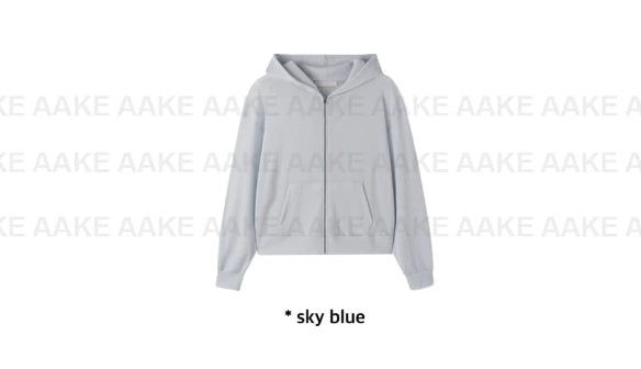 SHEER HOODED ZIP-UP