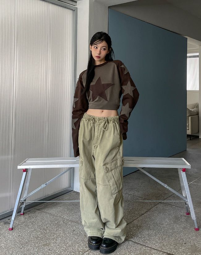 Willy Washed Vintage Diagonal Cargo Pants