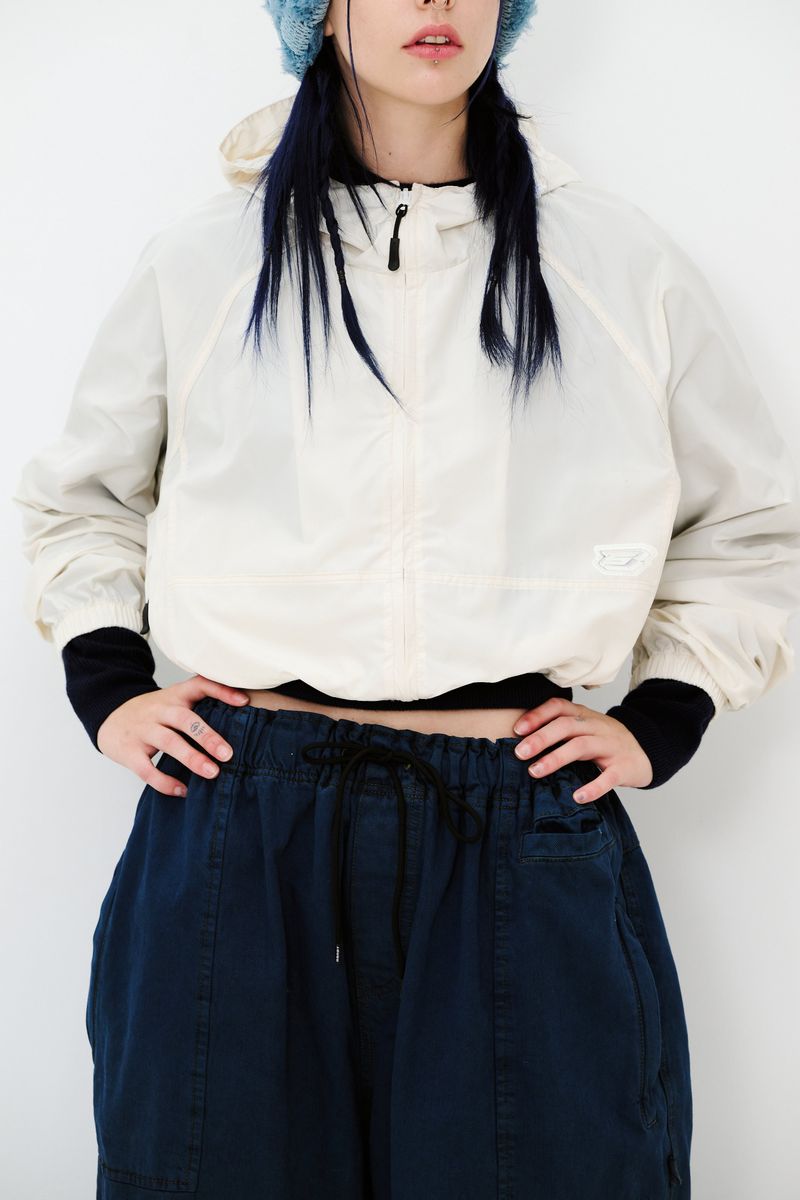 BSRABBIT（ビエスラビット）の「DAILY HOODED CROP JACKET CREAM (for women)（Jackets/Outerwear）」