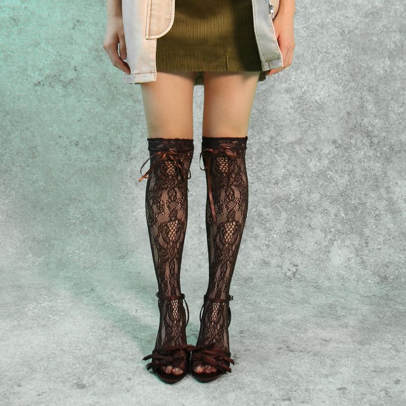 onnitella(オニテラ)の「antique mocha lace knee socks (Fashion Accessories)」