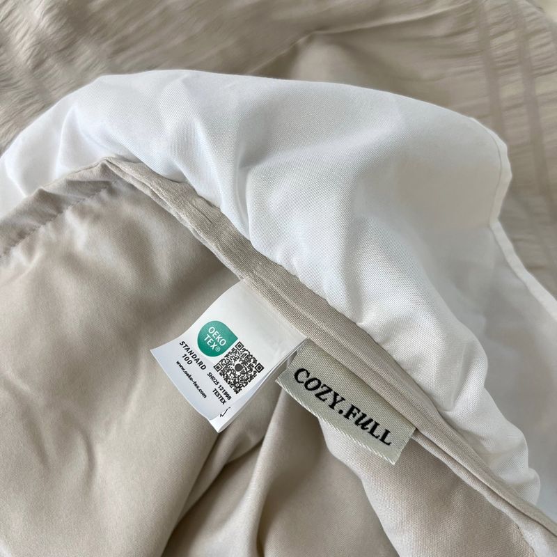 シャーリングラッフルサマーコンフォーターセット - Oatmeal beige - Q