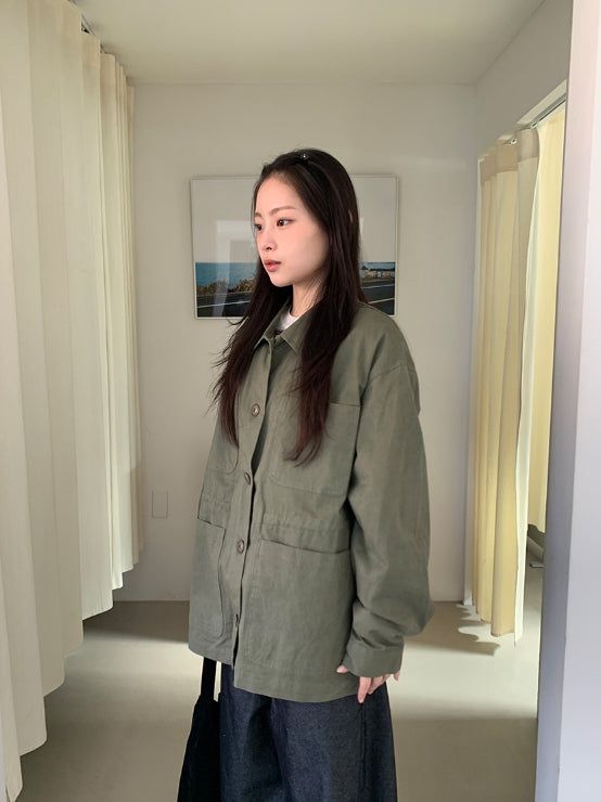 Tiol Cotton Collar Bomber Jacket