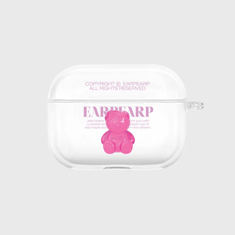 EARPEARP(アプアプ)の「LITTLE JELLY COVY-PINK(AIR PODS PRO-CLEAR HARD)(Smartphone Accessories)」