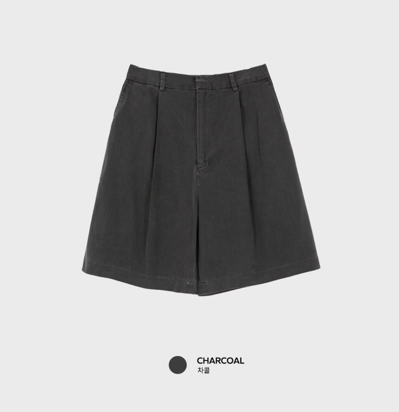 Look Stubbo Pigment Pintuck Back Banding Cotton Shorts