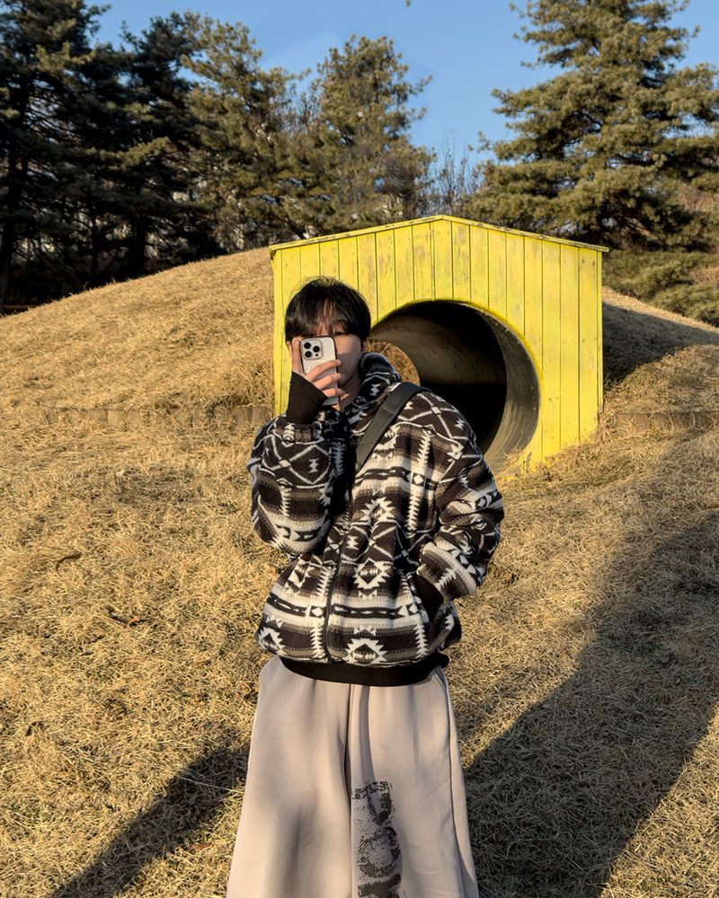 Elk Nordic Shearling Hood Jumper