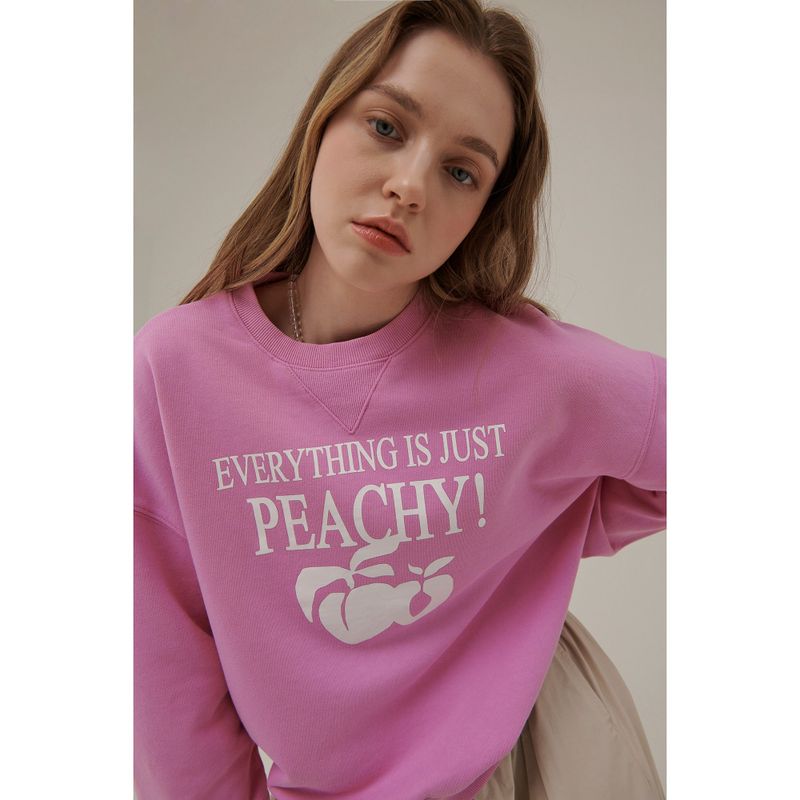 WHITE PEACH PRINT SWEATSHIRT_PINK