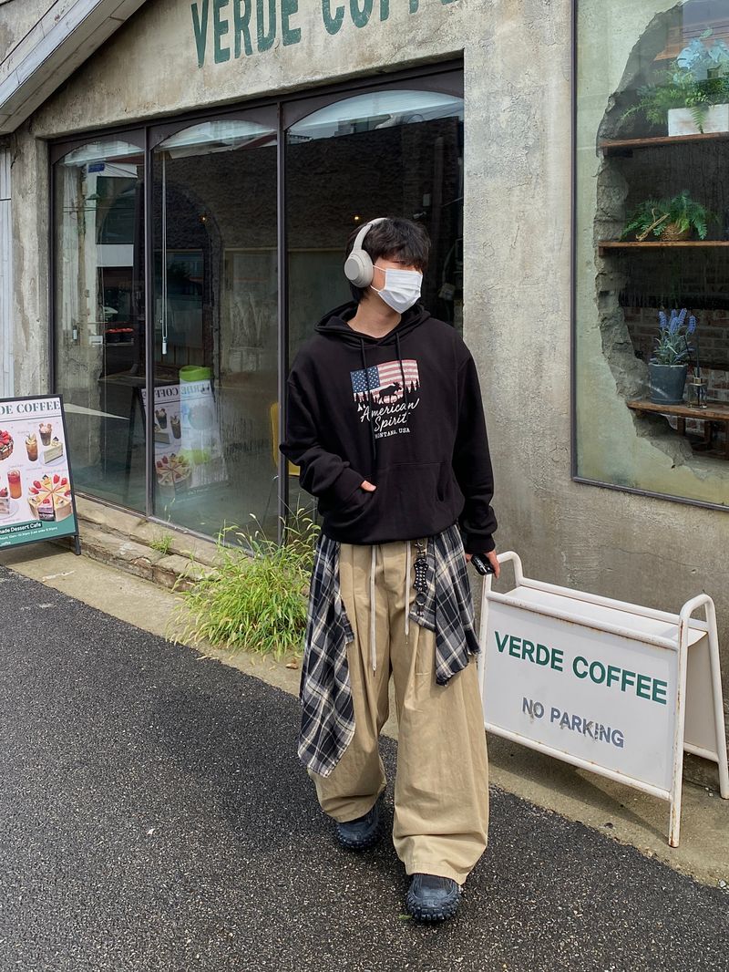 デビュー チェックレイヤード コットンパンツ 2C