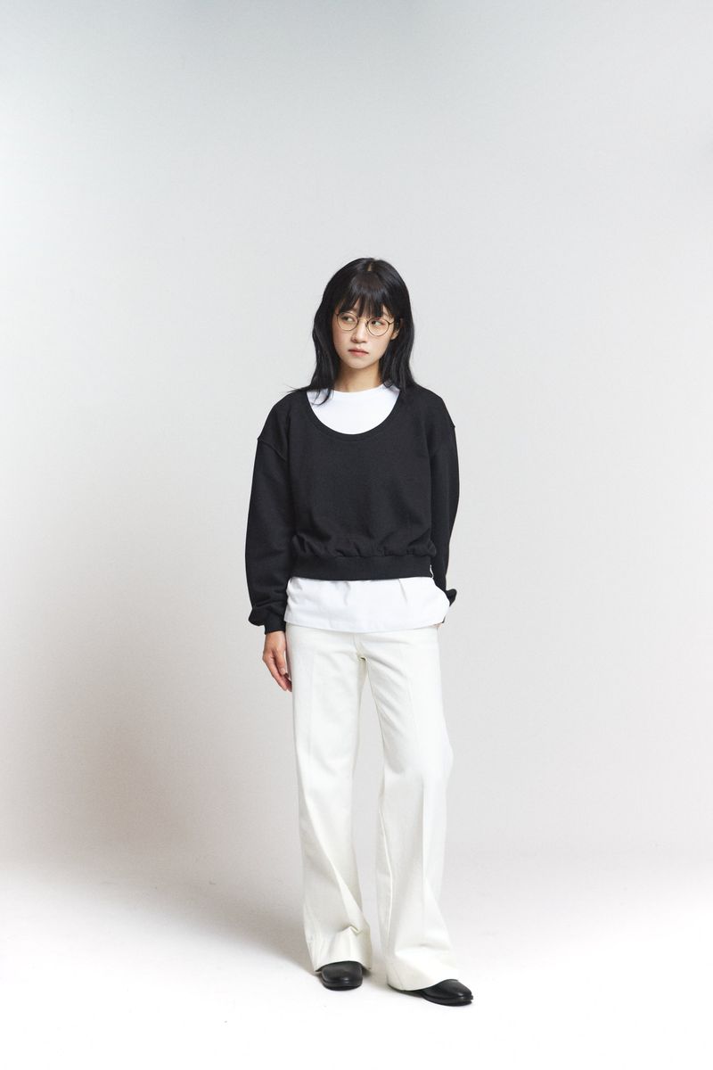 Basic cotton pants / White
