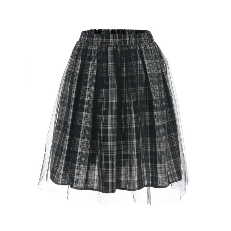 Wsc archive（ダブリューエスシーアーカイブ）の「Layer tulle skirt Check（Skirts）」